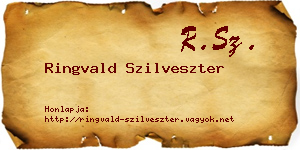 Ringvald Szilveszter névjegykártya